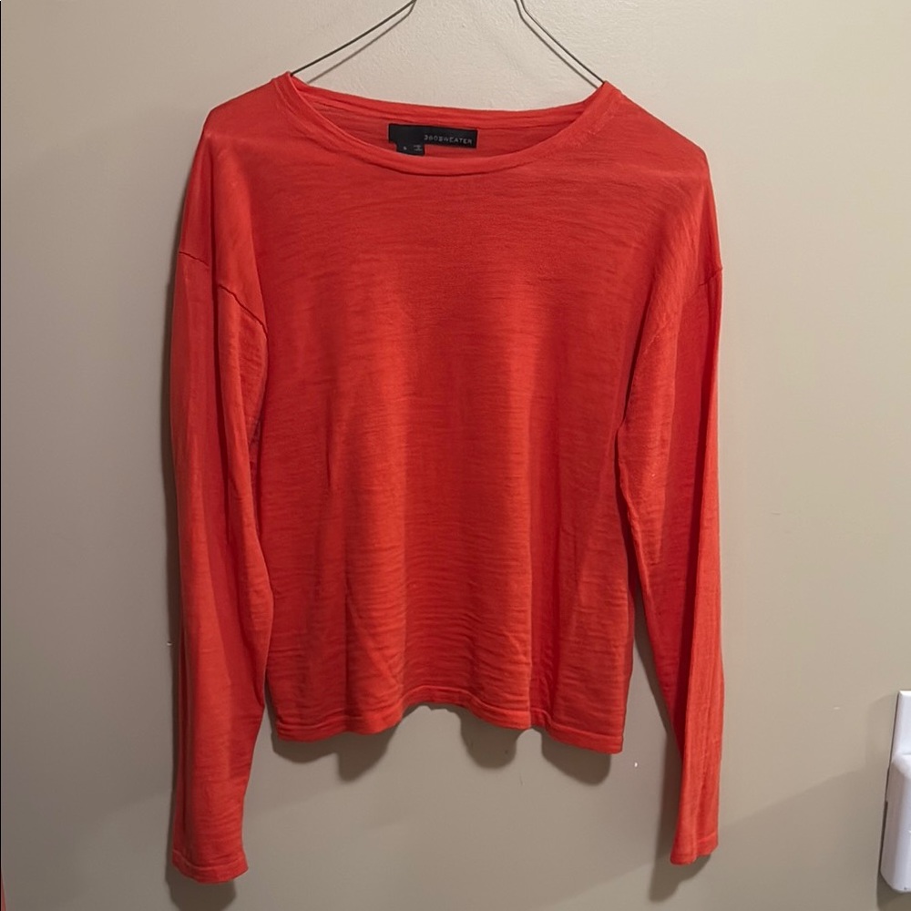 360 Sweater Orange Long Sleeve Tee